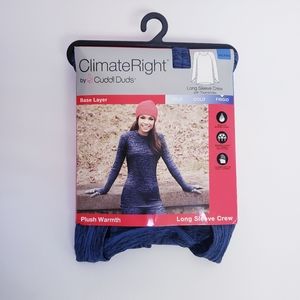 Cuddl duds Climate Right Long Sleeve Crew blue XXL